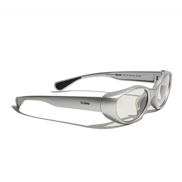 BURN! - silver / transition clear