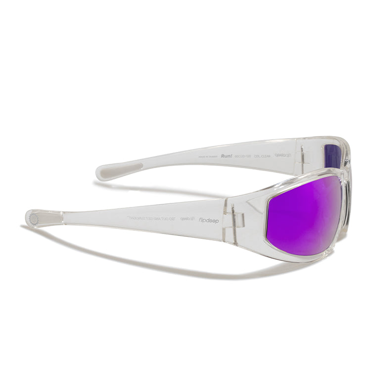 RUN! - clear/ purple