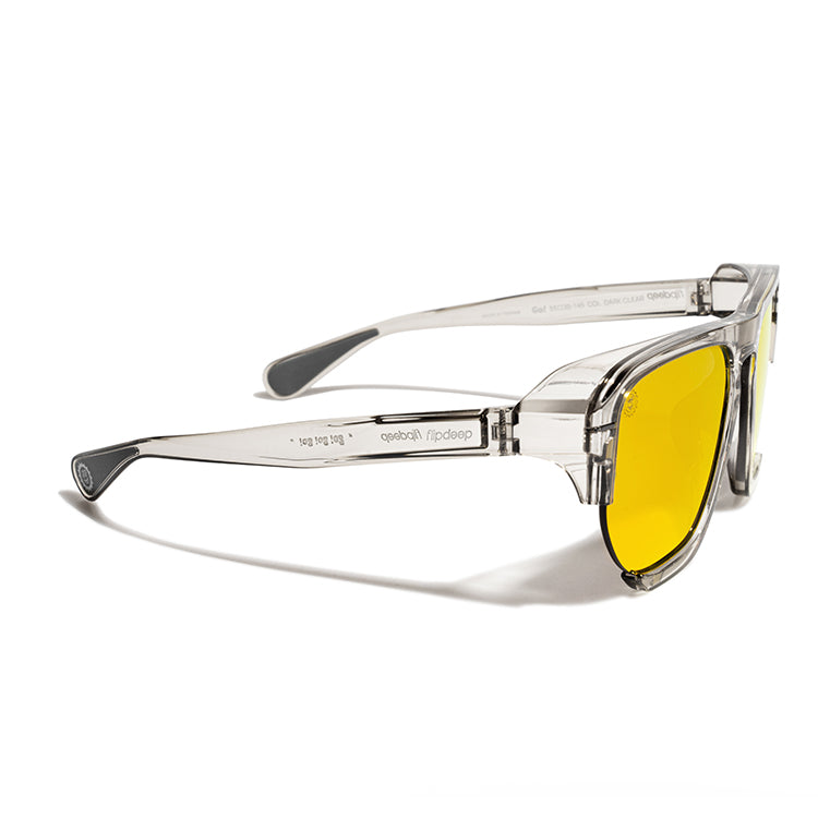 GO! - dark clear / red mirror