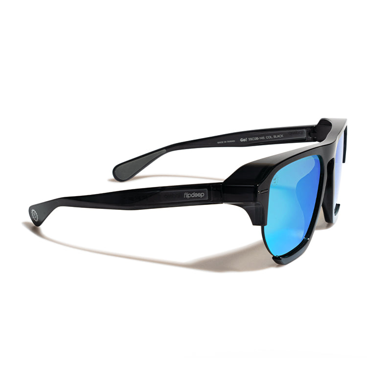 GO! - black / blue mirror