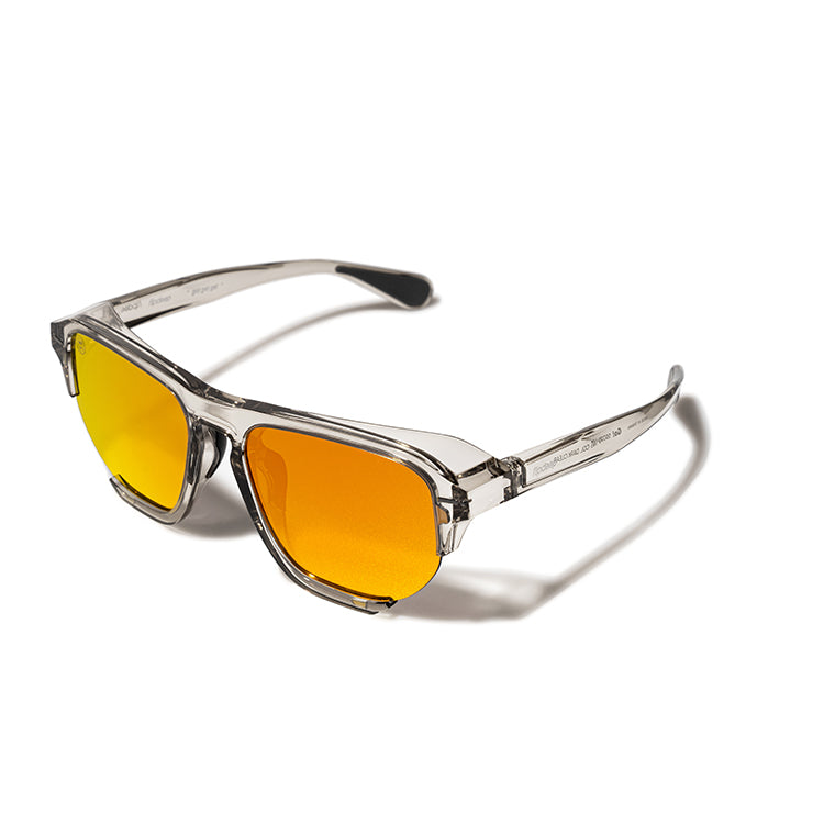 GO! - dark clear / red mirror