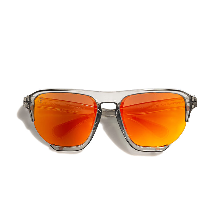 GO! - dark clear / red mirror